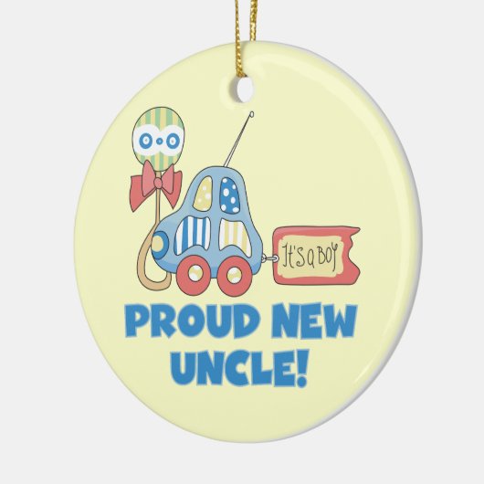 新誇りを持ったしい叔父の車それは男の子の贈り物だ セラミックオーナメント (左)