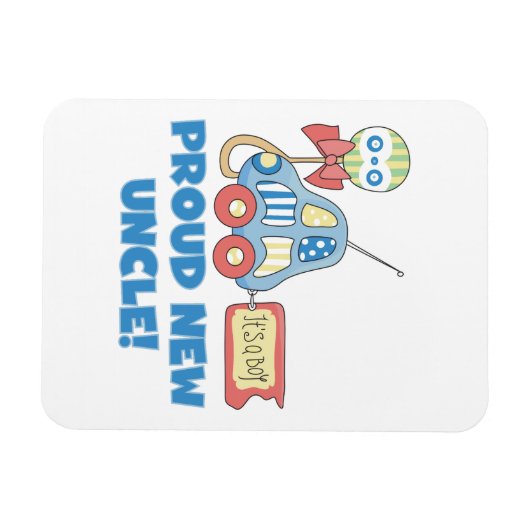 新誇りを持ったしい叔父の車それは男の子の贈り物だ マグネット (横)