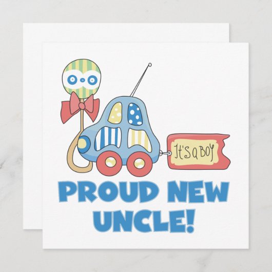 新誇りを持ったしい叔父の車それは男の子の贈り物だ 案内状 (正面/裏面)