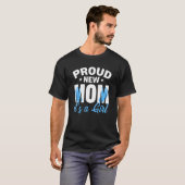 新誇りを持ったしい母の人生の男の子ジェンダーが父親を明かす Tシャツ (正面フル)