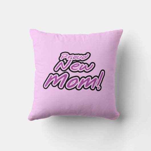 新誇りを持ったしい母の黒と紫の文字 クッション (裏面)