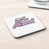 新誇りを持ったしい母の黒と紫の文字 コースター (左側)