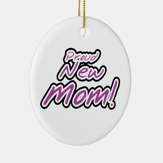 新誇りを持ったしい母の黒と紫の文字 セラミックオーナメント (右)