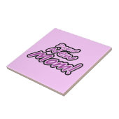 新誇りを持ったしい母の黒と紫の文字 タイル (側面)