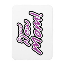 新誇りを持ったしい母の黒と紫の文字 マグネット