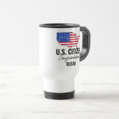 新誇りを持ったしい米国市民 – アメリカの地図 トラベルマグ (正面右)