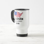 新誇りを持ったしい米国市民 – アメリカの地図 トラベルマグ (正面左)