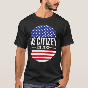 新誇りを持ったしい米国市民Est 2023米国市民権2 Tシャツ