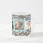 新誇りを持ったしいDaddy BrownとAqua 4写真 フロストグラスマグカップ (正面右)