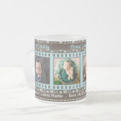 新誇りを持ったしいDaddy BrownとAqua 4写真 フロストグラスマグカップ (正面左)