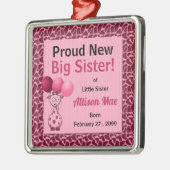 新誇りを持った姉ピンク・キリン・クリスマス メタルオーナメント (左)