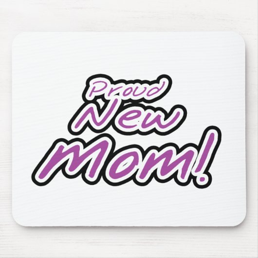 新誇りを持った母パープル文字Tシャツとギフト マウスパッド (正面)