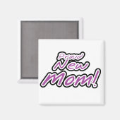 新誇りを持った母パープル文字Tシャツとギフト マグネット (正面/裏面)