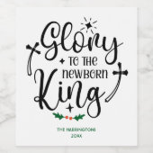 新誕生王キリストへの栄光 カスタム宗教 ワインラベル (シングルラベル)
