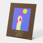 新買しいロウソク – BY K. M. KELLY.デスクアート 台座サイン (正面)