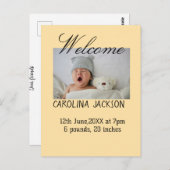 新賛美生まれ写真モダン誕生の発表 ポストカード (正面/裏面)