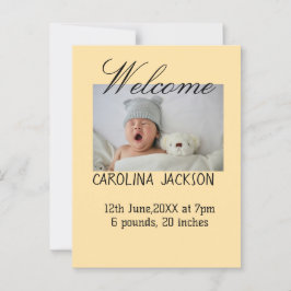 新賛美生まれ写真モダン誕生の発表 ポストカード