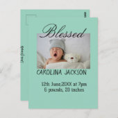 新賛美生まれ写真モダン誕生の発表 ポストカード (正面/裏面)