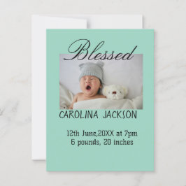 新賛美生まれ写真モダン誕生の発表 ポストカード