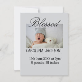 新賛美生まれ写真モダン誕生の発表 ポストカード