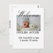 新賛美生まれ写真モダン誕生の発表 ポストカード (正面/裏面)