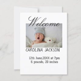 新賛美生まれ写真モダン誕生の発表 ポストカード