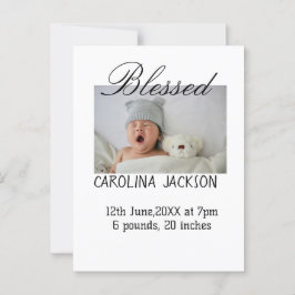 新賛美生まれ写真モダン誕生の発表 ポストカード