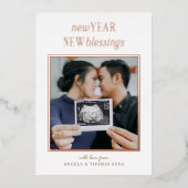 新赤と白年恵み妊娠 箔シーズンカード (正面)