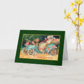 新車ハッピーバースデー素晴らしヴィンテージ カード (黄色い花)