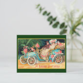 新車ハッピーバースデー素晴らしヴィンテージ ポストカード (スタンド正面)