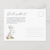 新転がしい日が過ぎた |トイレ紙ピンクのバラ 案内ポストカード (裏面)