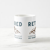 新退職した経営で退職おもしろいする コーヒーマグカップ (中央)