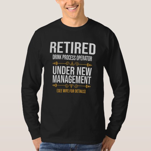 新退職した経営下の飲料処理事業者 Tシャツ (正面)