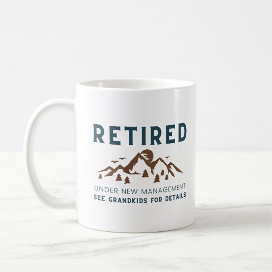 新退職した規の管理下におもしろい置く コーヒーマグカップ (左)