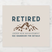 新退職した規の管理下におもしろい置く ビールラベル (シングルラベル)