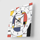 新造素晴らし形主義芸術論文字J スクエア壁時計 (傾斜)