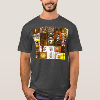 新遠くに日の薄い氷の上のスケートで滑る Tシャツ