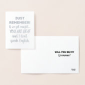 新郎いけなと新婦の提案契約 箔カード (ディスプレー)