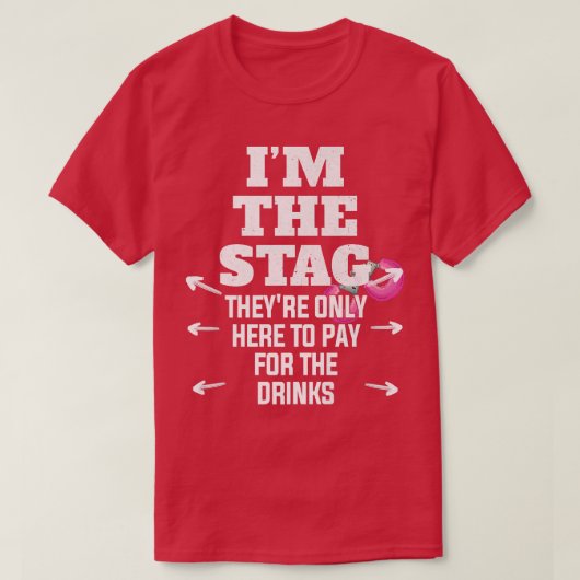 新郎おもしろいとマッチングメンススタのためのStag Do衣装 Tシャツ (デザイン正面)