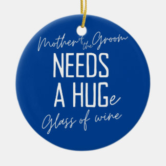 新郎おもしろいの母が抱き締めガラスを必要 セラミックオーナメント