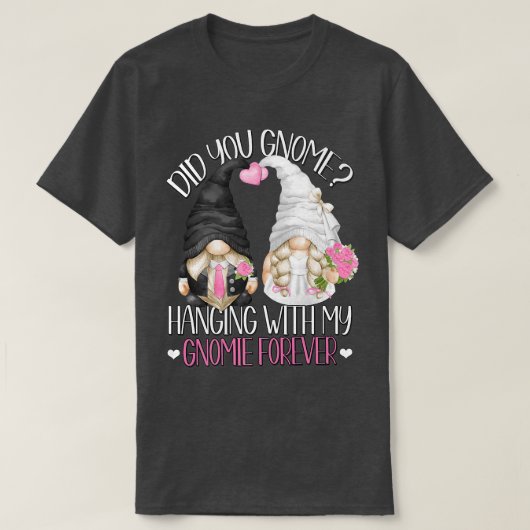 新郎おもしろい新婦格言プぶら下がったンとM Tシャツ (デザイン正面)
