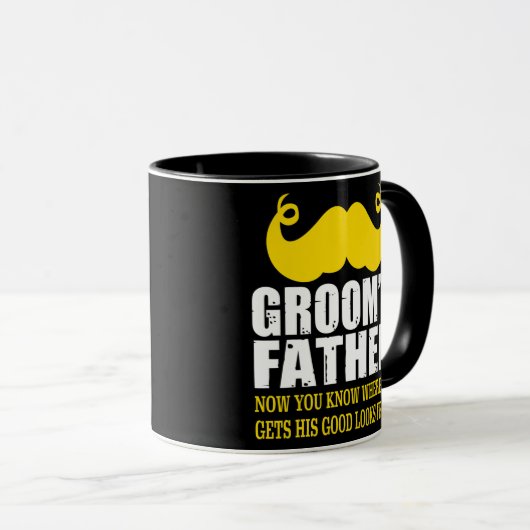 新郎おもしろい贈り物のメンズ素晴らしの父 マグカップ (正面右)