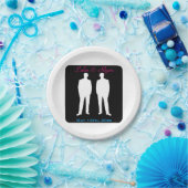 新郎および新郎の陽気な結婚式 ペーパープレート (パーティー)