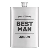 新郎からの花婿の付添人への花婿介添人の飲み物のフラスコのギフト フラスク (正面)