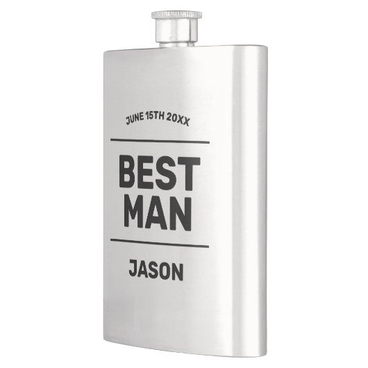 新郎からの花婿の付添人への花婿介添人の飲み物のフラスコのギフト フラスク (左)
