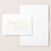 新郎から結婚式の日に新婦へ 箔カード (ディスプレー)