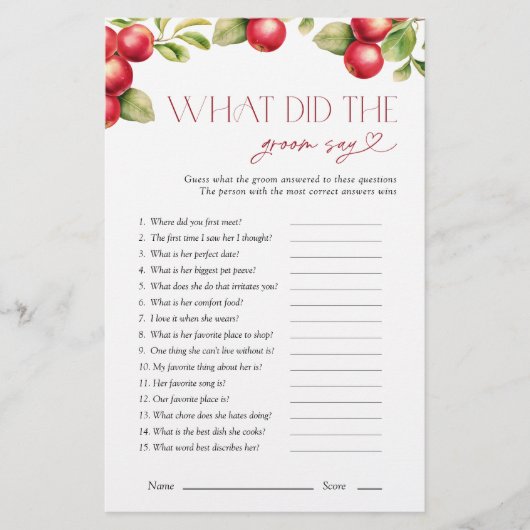 新郎がアップルブライダルシャワーとモダン言った事 (正面)