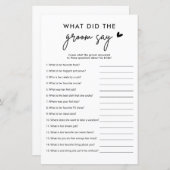 新郎がゲームカードを言ったミニマルな人 (正面/裏面)