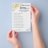 新郎がレモン&バラブライダルシャワーゲームカード チラシ (ハンドル)