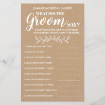 新郎が何と言ったかブライダルシャワーバイリンガルゲーム